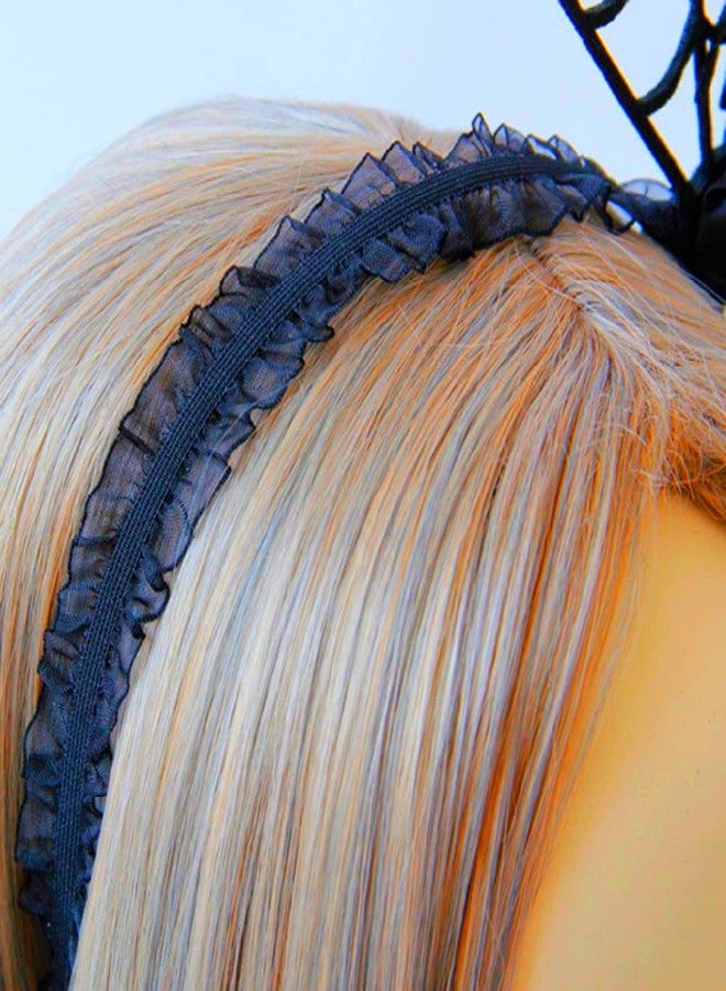JIALWEN Halloween Spider Web Hair Hoop Cosplay Masquerade Spider Headband Costume Accessory (Black) - Image 4